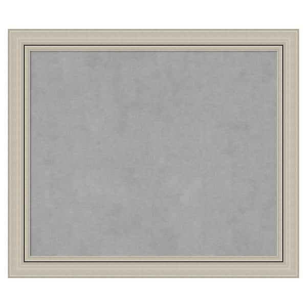 Amanti Art Romano Silver Narrow 27.75 in. x 23.75 in. Framed Magnetic Board