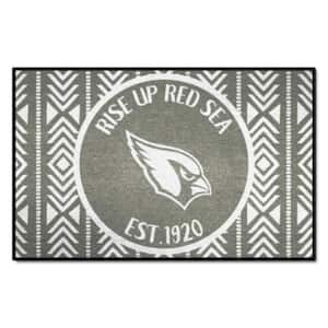 Arizona Cardinals Southern Style Gray 1.5 ft. x 2.5 ft. Starter Area Rug