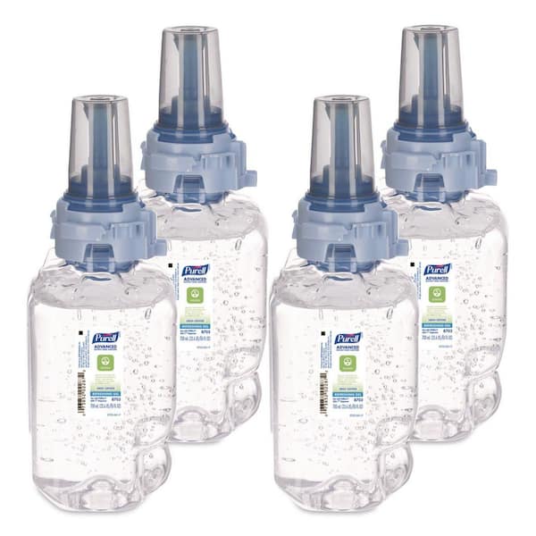 23 oz. Advanced Refreshing Gel Commercial Hand Sanitizer Refill, For ADX-7, 700 mL, Fragrance-Free, 4/Carton