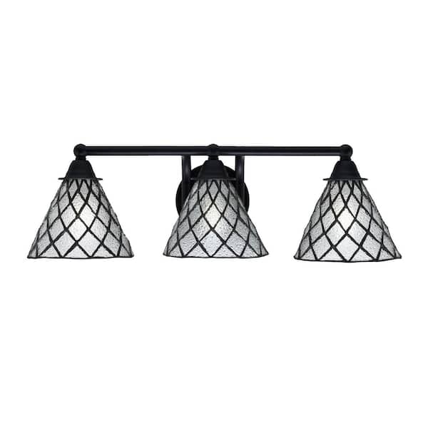 Unbranded Madison 23.75 in. 3-Light Matte Black Vanity Light