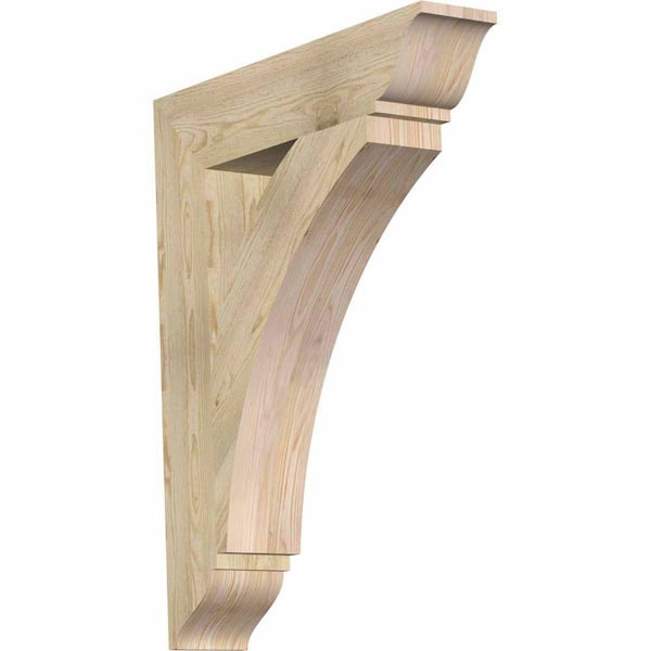Ekena Millwork 6 in. x 38 in. x 30 in. Douglas Fir Thorton Traditional Rough Sawn Bracket