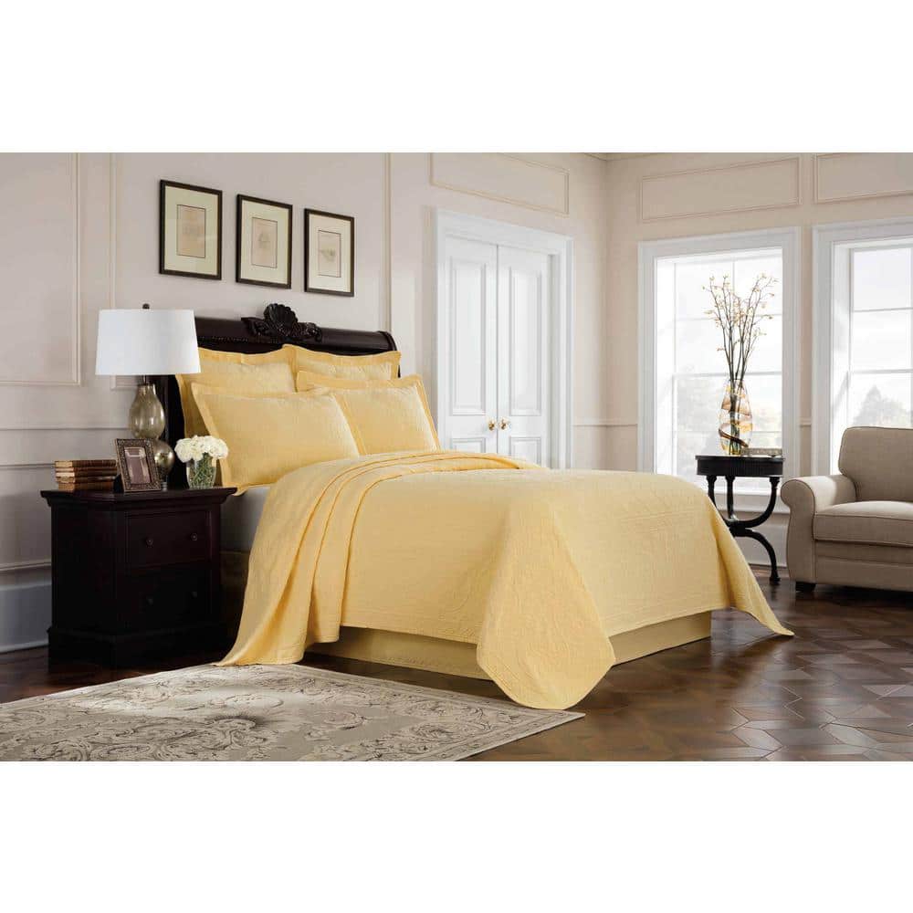 Royal Heritage Home Williamsburg Richmond Yellow Solid Twin Bed Skirt -  48975018309