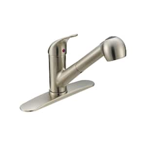 Prestige Collection Single-Handle Pull-Out Sprayer Kitchen Faucet in Brushed Nickel