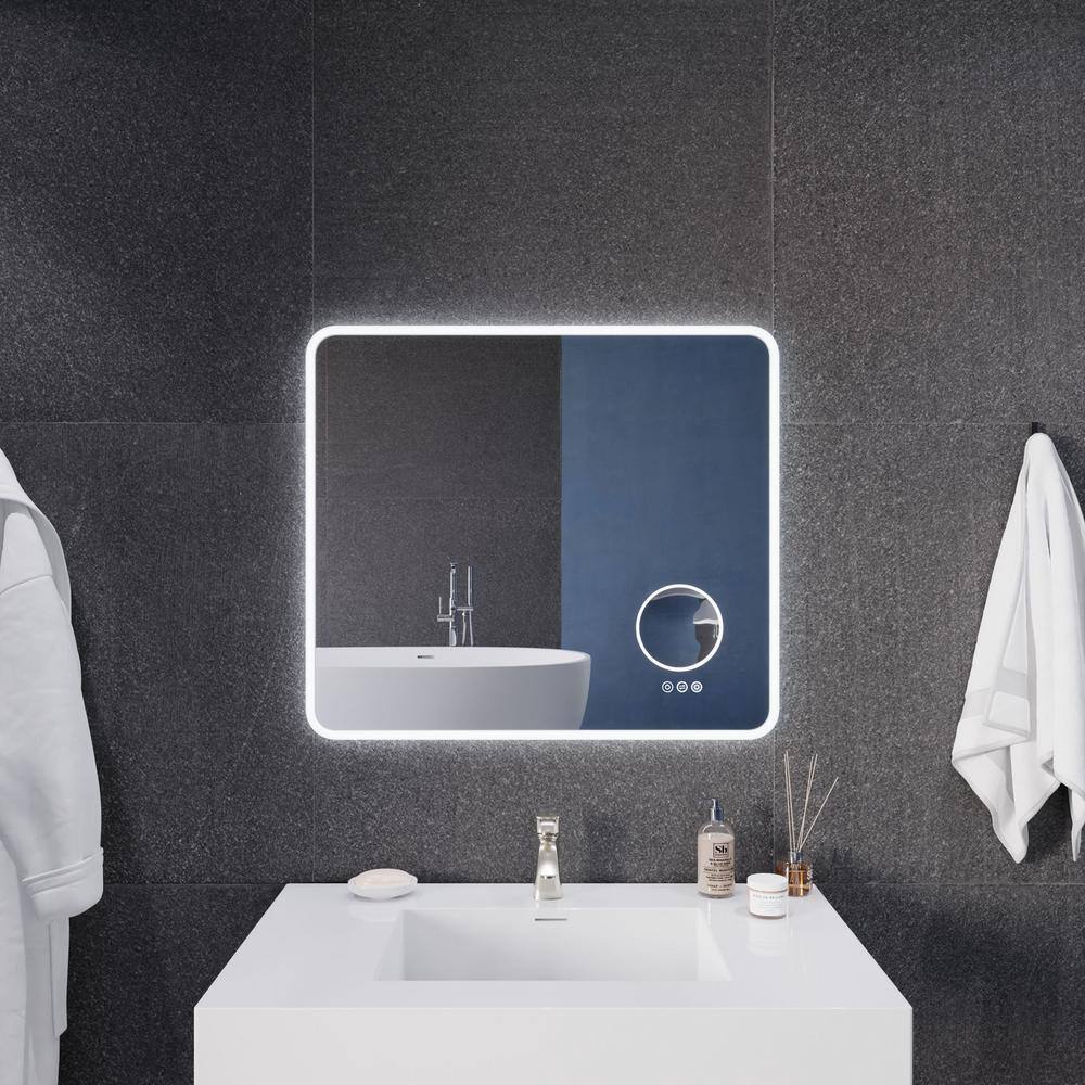 Rectangular Frameless LED Bathroom Vanity Mirror with Defogger