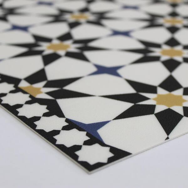 Tempaper Soleil Moroccan Spice 1 Ft 8, Moroccan Tile Vinyl Floor Mat