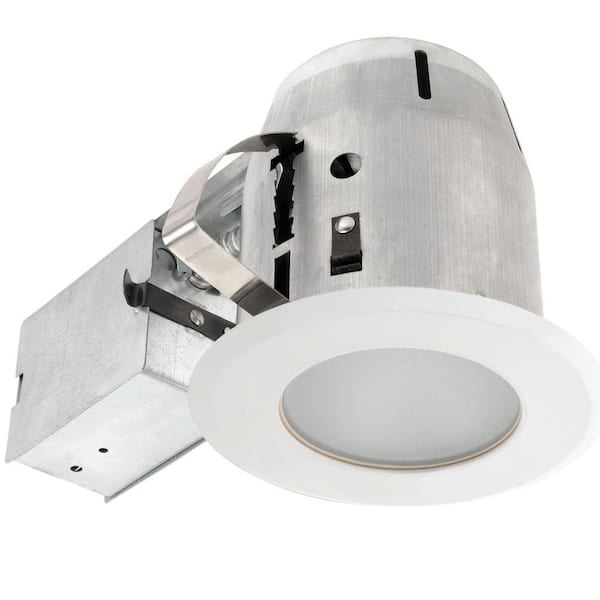 Globe Electric 4 in. White Recessed Shower Light Fixture Kit