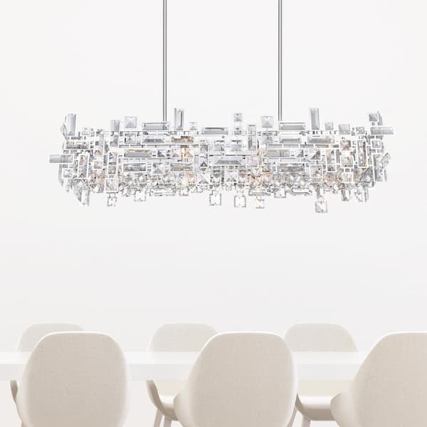 Arley 12 Light Island Chandelier With Chrome Finish