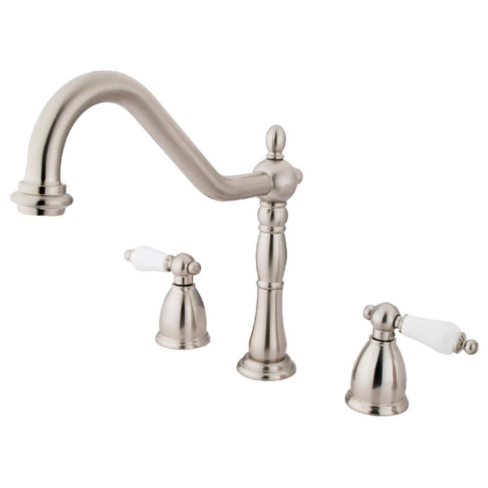 Kingston Brass Heritage 2Handle Standard Kitchen Faucet in Brushed