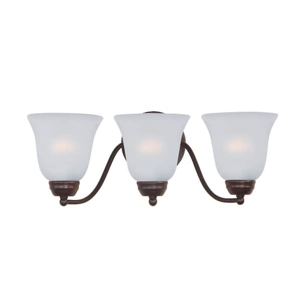 Basix 27.5 in. 3 Light Bronze Bath Vanity Light