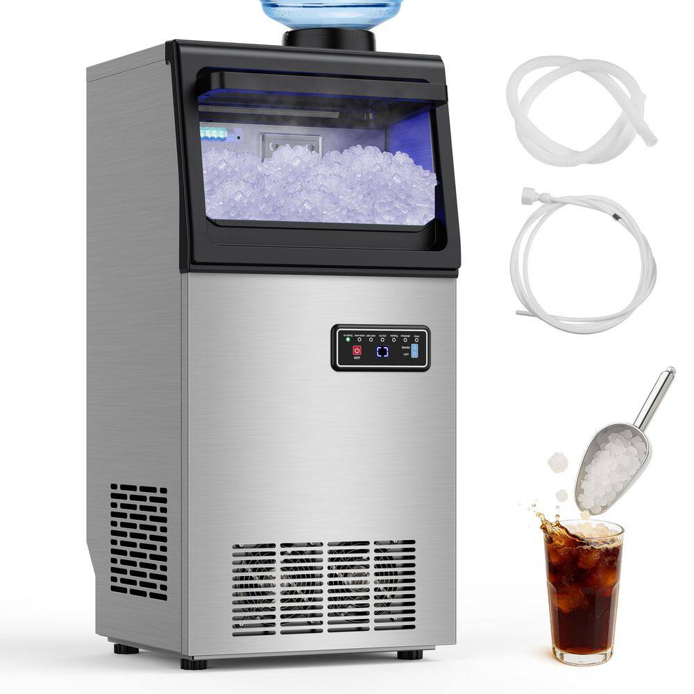 13. 6in. Nugget Commercial Ice Maker 110lbs. /24H, Stainless Steel, Freestanding, whit 25lb Storage, Dual Water Inlet price history on PriceWatchPro