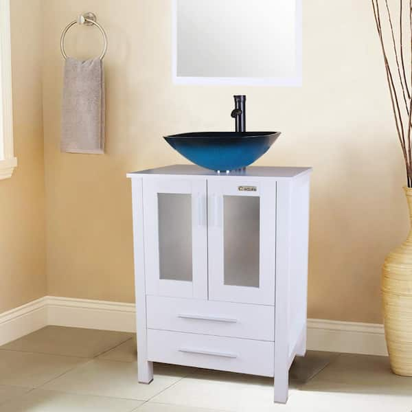  eclife Bathroom Under Sink Vanity Cabinet, Pedestal