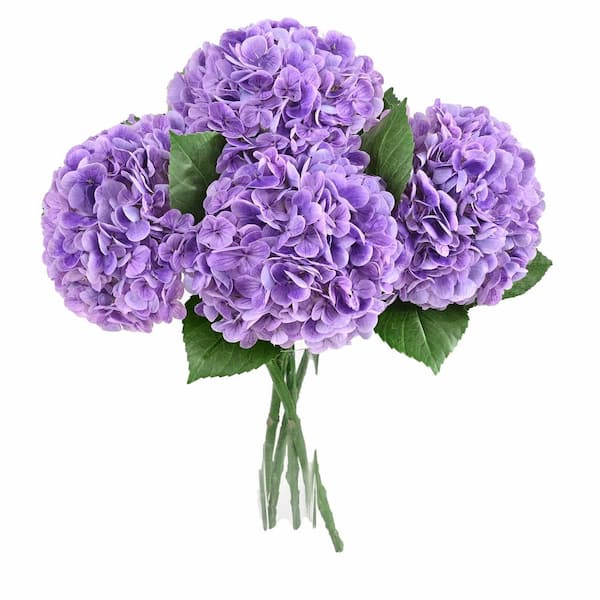Unbranded Real Touch 22.5 in Purple Artificial Hydrangea Flowers