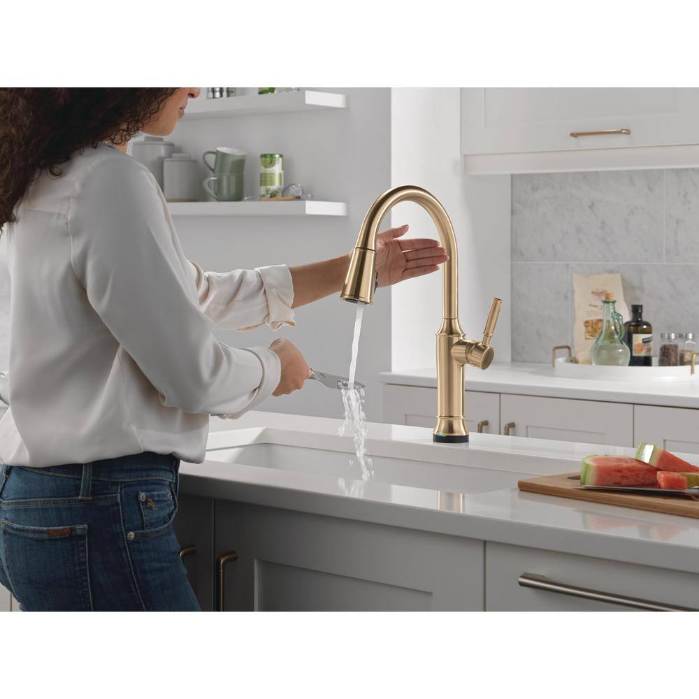 Renaldi Brushed Gold Touchless Pull-Down Kitchen Faucet
