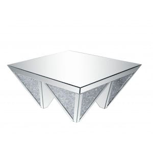 37 in. Square Mirrored Coffee Table