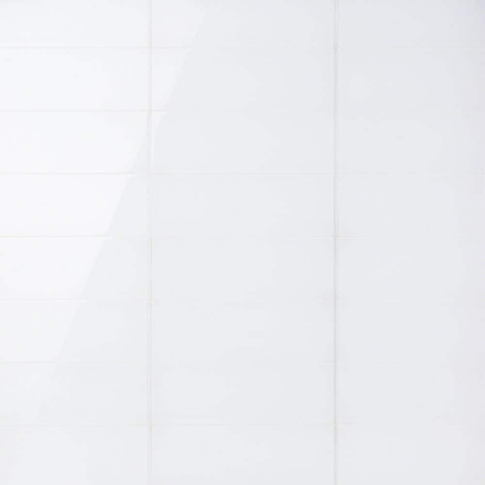 Contempo Super White 6 in. x 18 in. 8mm Polished Glass Subway Tile (3.75 sq. ft.) price history on PriceWatchPro