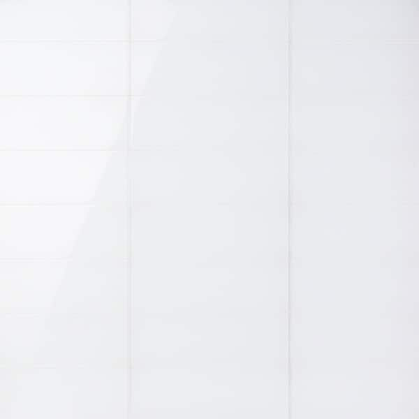 Ivy Hill Tile Contempo Super White 6 in. x 18 in. 8mm Polished Glass Subway Tile (3.75 sq. ft.)