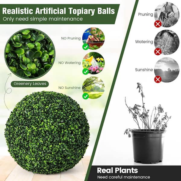 Decorative Topiary Ball, Artificial 10 Boxwood Plant 