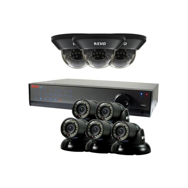Revo Lite 16-Channel 2TB 960H DVR Surveillance System with (8) 700TVL Cameras