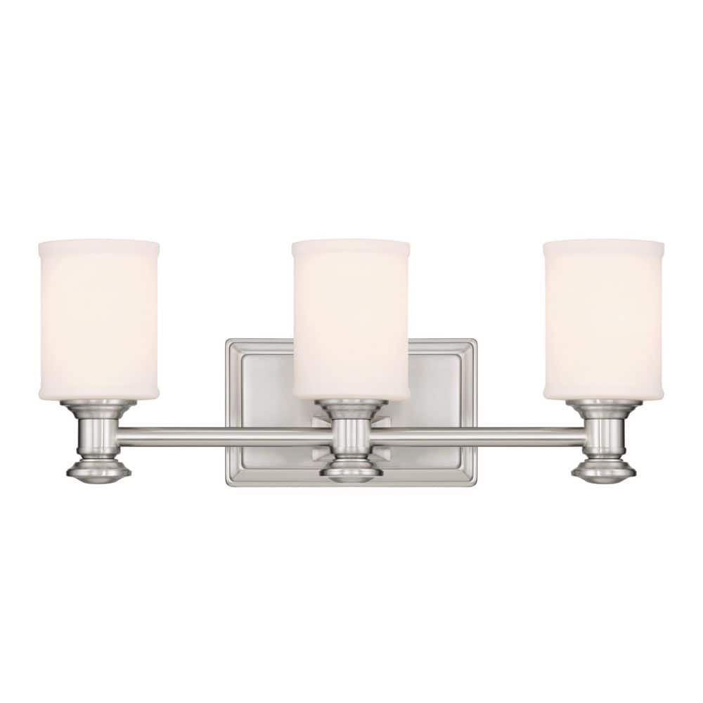 Harbour Point 3-Light Brushed Nickel Bath Light price history on PriceWatchPro