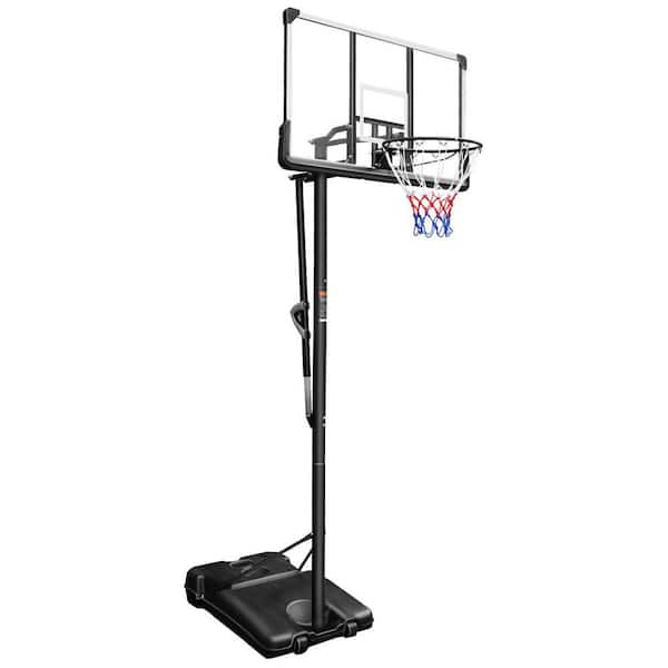 Tatayosi Portable Basketball System with 90 in. to 120 in. H Adjustable Basketball Hoop and Wheels