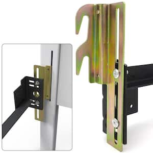 4-Piece Hook on Bed Frame Brackets with Hardware Hook Plate