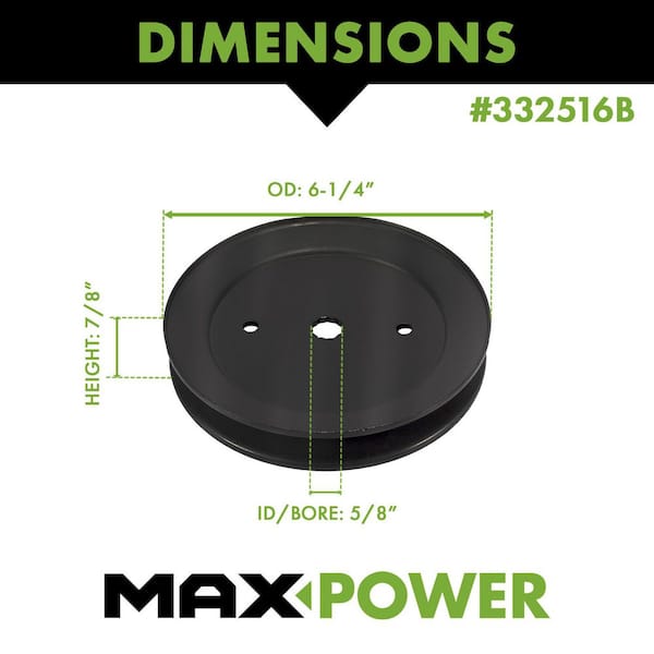 MaxPower Spindle Pulley For Craftsman, Husqvarna, Poulan Mowers