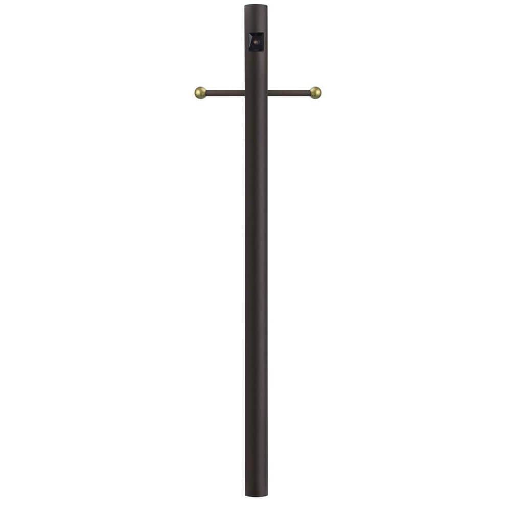 Bronze 84" Outdoor Lamp Post with Dusk-to-Dawn Sensor
