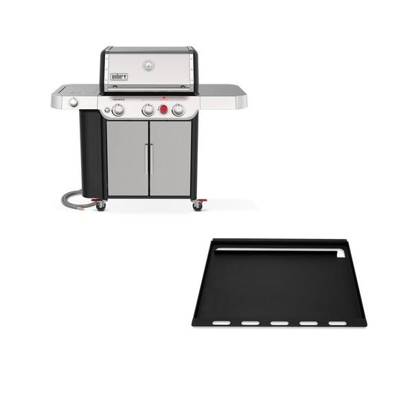er Genesis S335 3Burner Natural Gas Grill in Stainless Steel with
