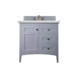 Palisades 36.0 in. W x 23.5 in. D x 35.3 in. H Bathroom Vanity in Silver Gray with Ethereal Noctis Quartz Top