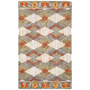 Trace Blue/Ivory 3 ft. x 5 ft. Chevron Area Rug
