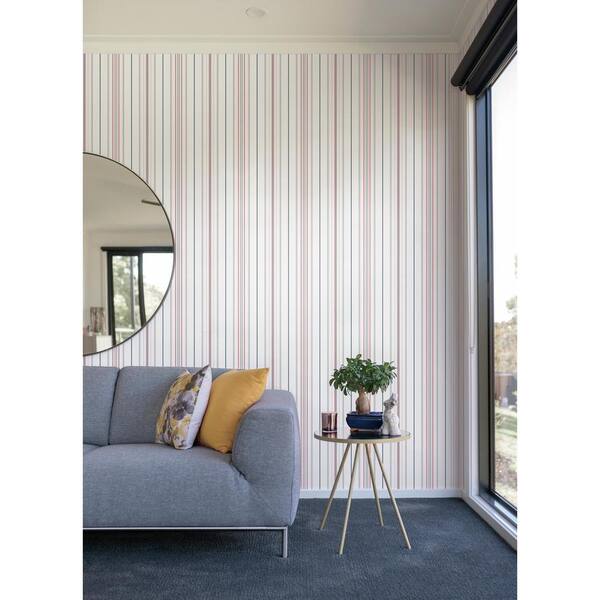 York Wallcoverings Wide Pinstripe Blue Coral Spray And Stick Roll Covers 56 Sq Ft Sr1623 The Home Depot