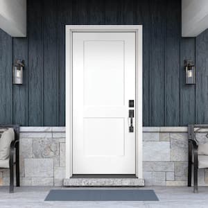 Performance Door System 36 in. x 80 in. Logan Left-Hand Inswing White Smooth Fiberglass Prehung Front Door