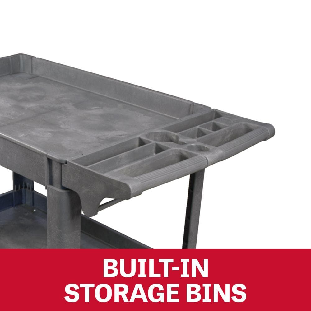Jet PUC-3725 Heavy Duty Mobile Resin Utility Cart with Quiet Casters