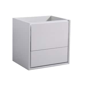 Catania 24 in. Modern Wall Hung Bath Vanity Cabinet Only in Glossy White