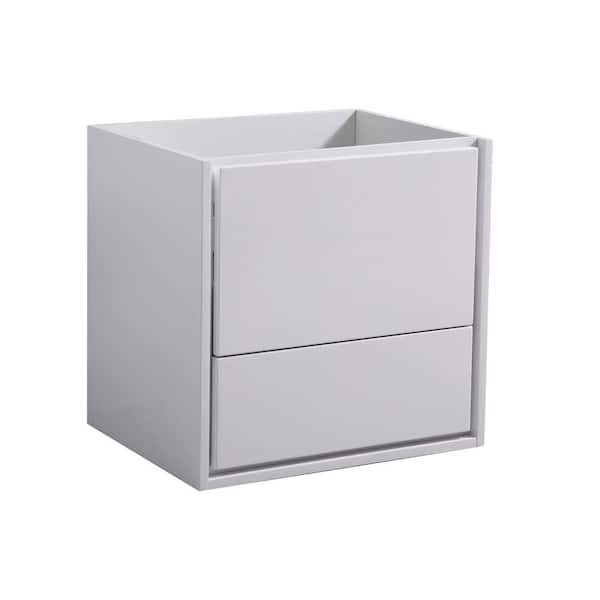 Fresca Catania 24 in. Modern Wall Hung Bath Vanity Cabinet Only in Glossy White