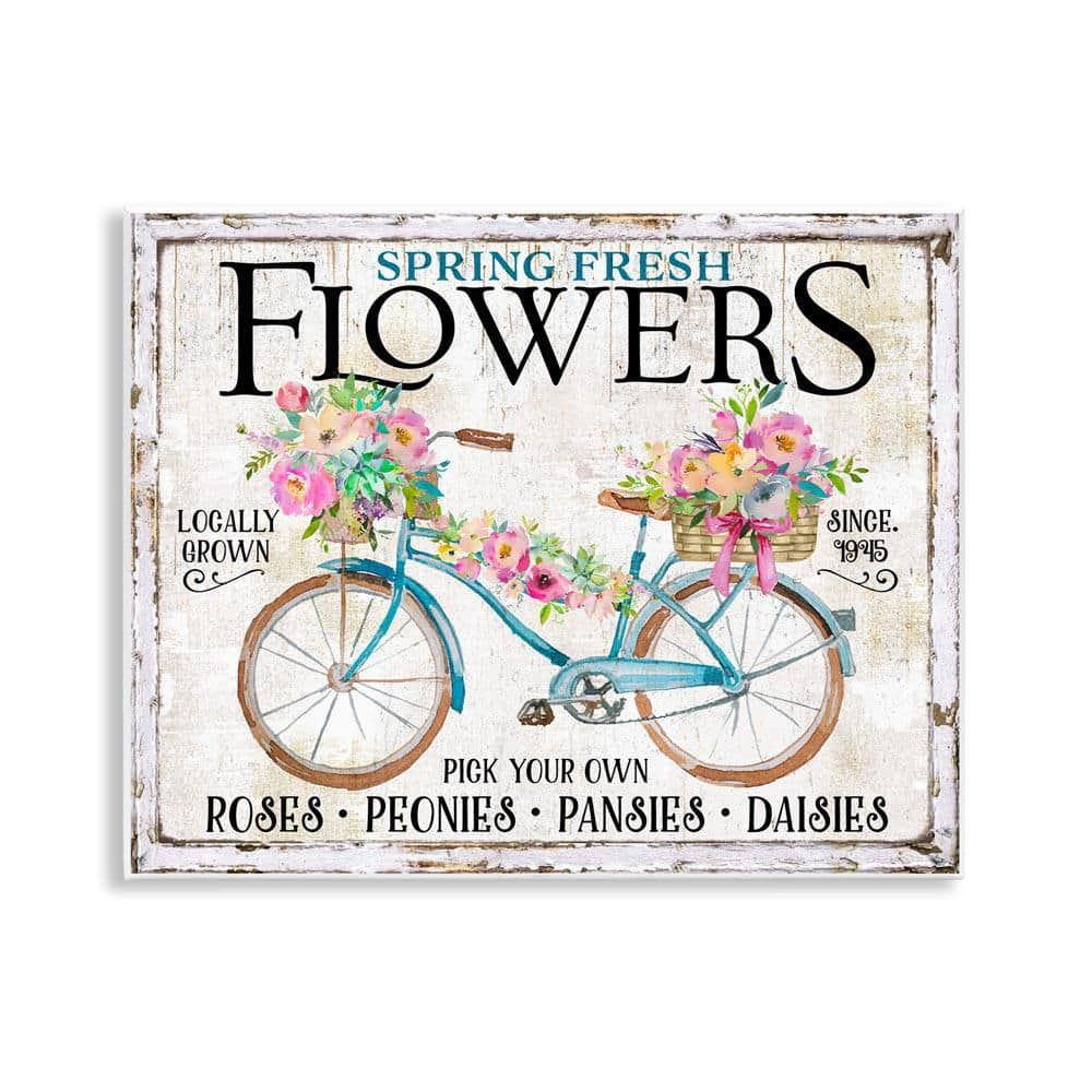 Stupell Industries Spring Fresh Flowers and Bike by Creatif Belle