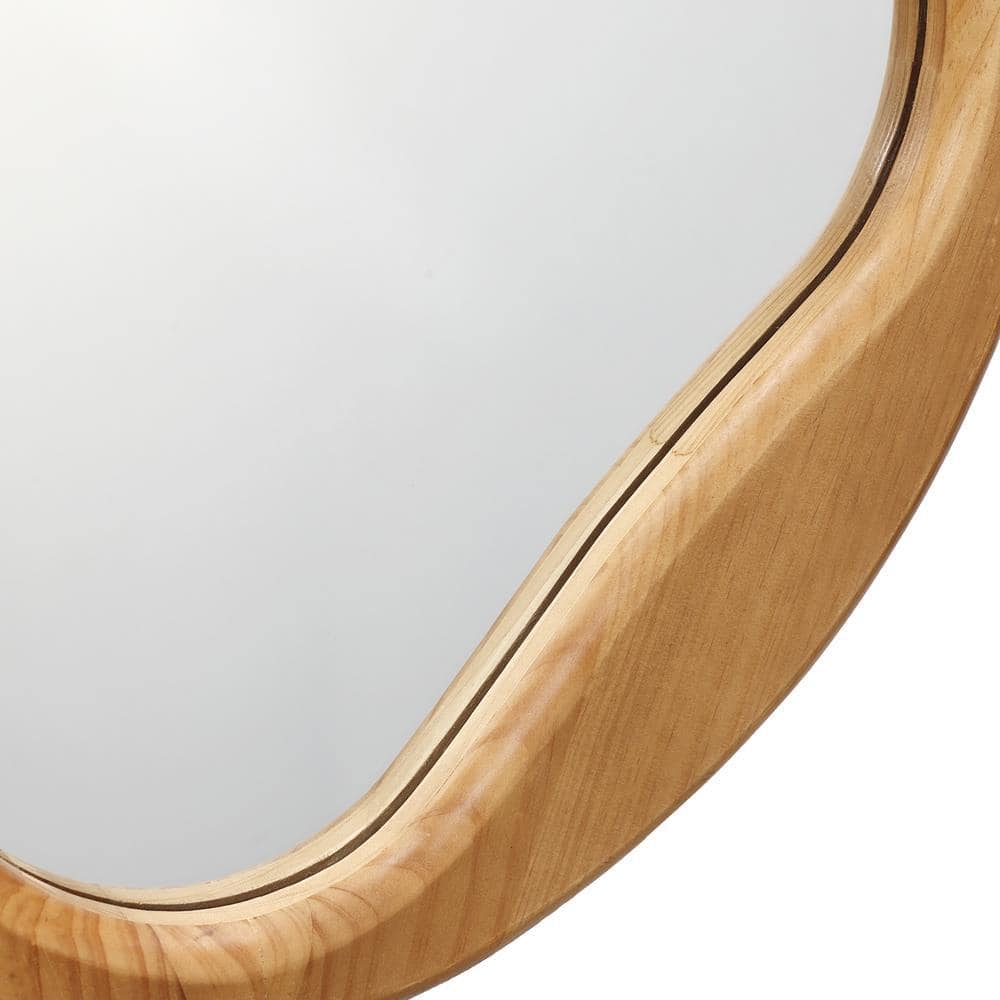 Organic Pine Wood Free Form Wall Mirror