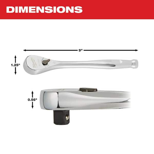 Milwaukee 1/4 in. Drive Ratchet with 3/8 in. Drive Ratchet and 1/2