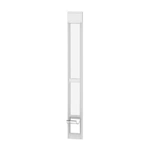 Small White Glass Patio Pet Door, Rental Safe & Permanent Install Options, For pets up to 20 lbs