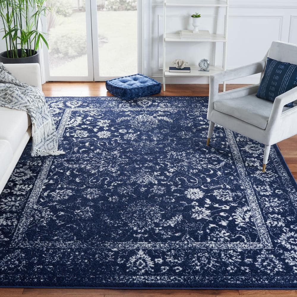 Adirondack 6 X 9 Navy/Ivory Oriental Area Rug price history on PriceWatchPro