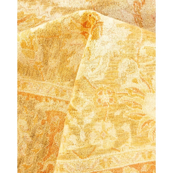 Mogul Green 5 x 8 Oriental Wool Indoor Area Rug