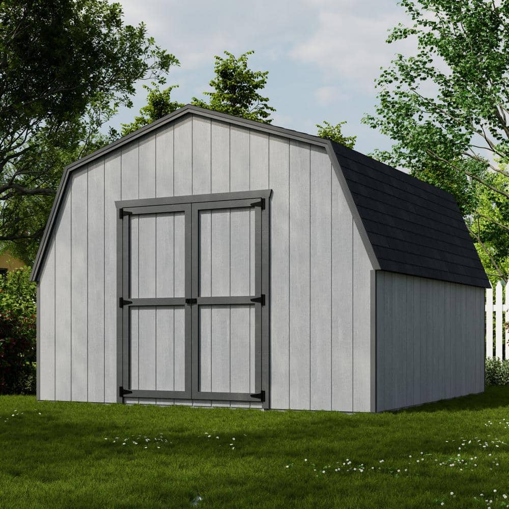 12' x 12' Red Wood Gambrel Roof Storage Shed Kit