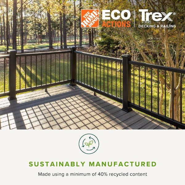 Trex Signature 6-ft x 36-in Charcoal Black Aluminum Deck Rail Kit