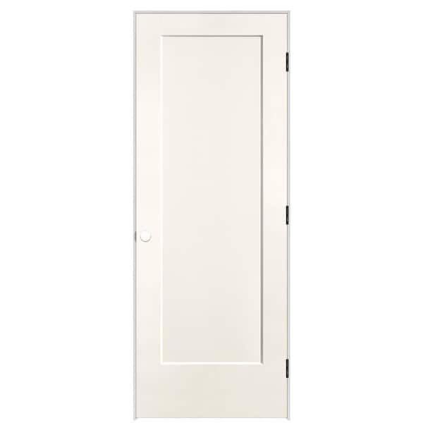 Masonite 30 in. x 80 in. 1-Panel Lincoln Park Left-Hand Solid Core Ivory Keys Molded Composite Single Prehung Interior Door
