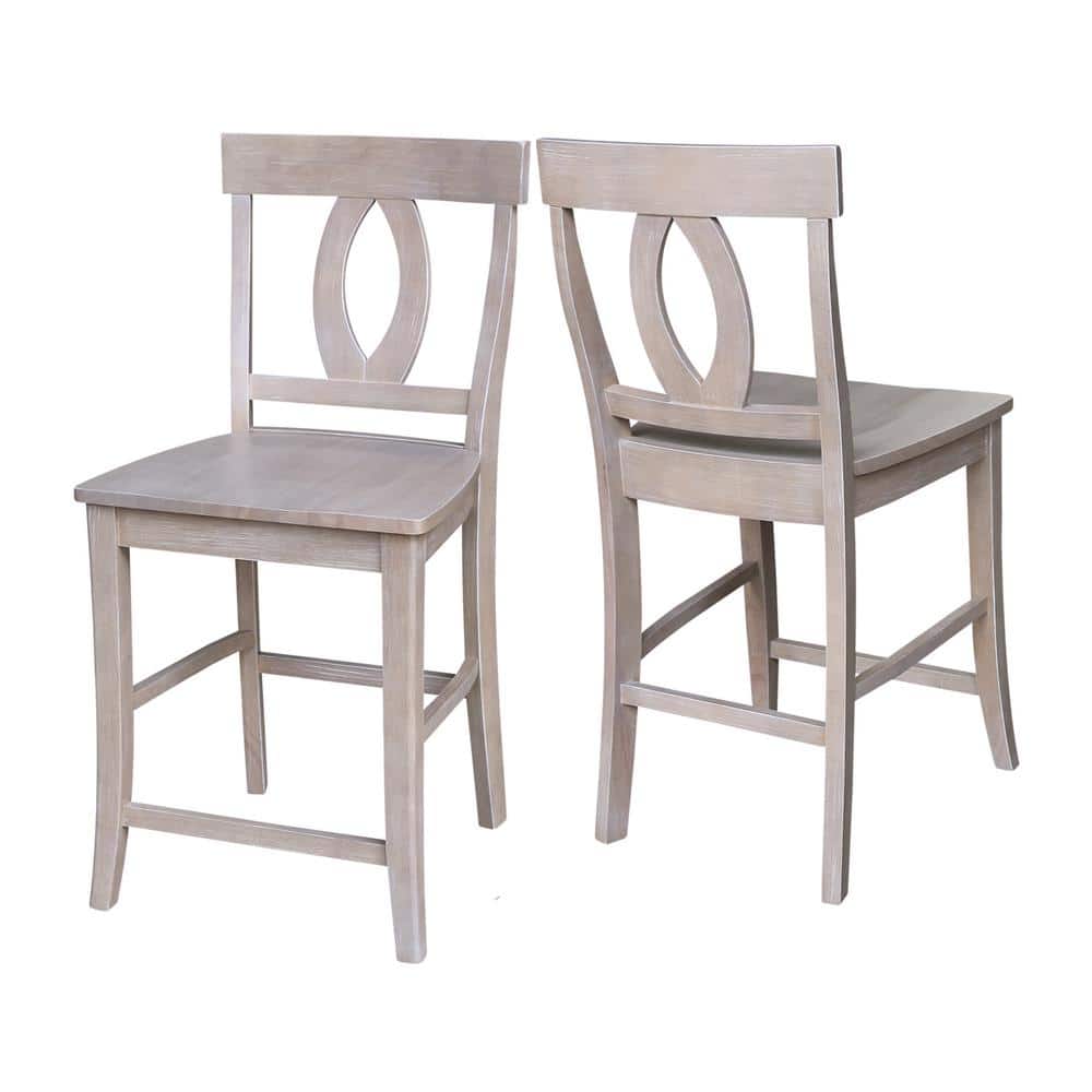 Verona Gray Solid Wood Counter Stool 22"x41"