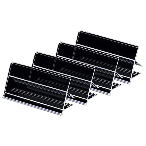 Unbranded 36 Pieces Clear PVC Shelf Label Holders for 18mm Wood Shelving Perfect for Retail and Supermarket Use Includes 50 Label