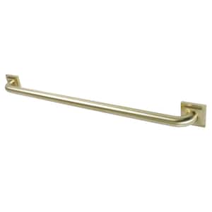 Claremont 30 in. x 1-1/4 in. Grab Bar in Brushed Brass