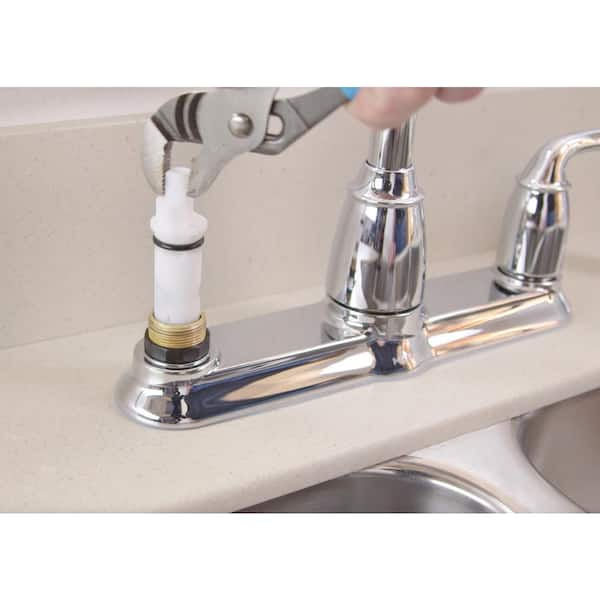 4-Pack Faucet Cartridge Replacements – Compatible With Moen 1224 1224B Tub & Shower, Plastic Double Handle Faucet Cartridge – Easy Install