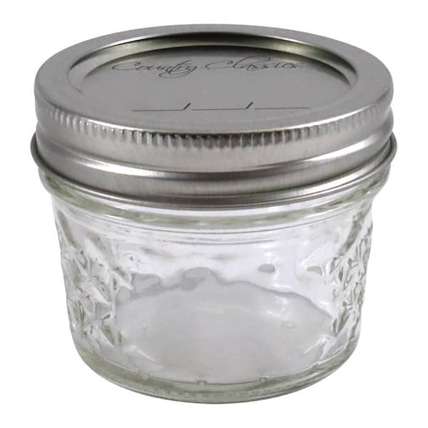 Mini Mason Jars Round 4 oz - Small Canning Glass Jars with Lids - 16 Pack  Cute Jars