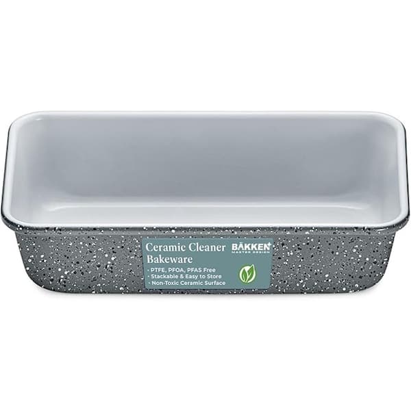 Premium Loaf Pan 1 lbs. Aluminum Ceramic Non-Stick Coating PTFE and PFOA Free Even Heat Non-Toxic 4.7 in. x 9 in. Marble